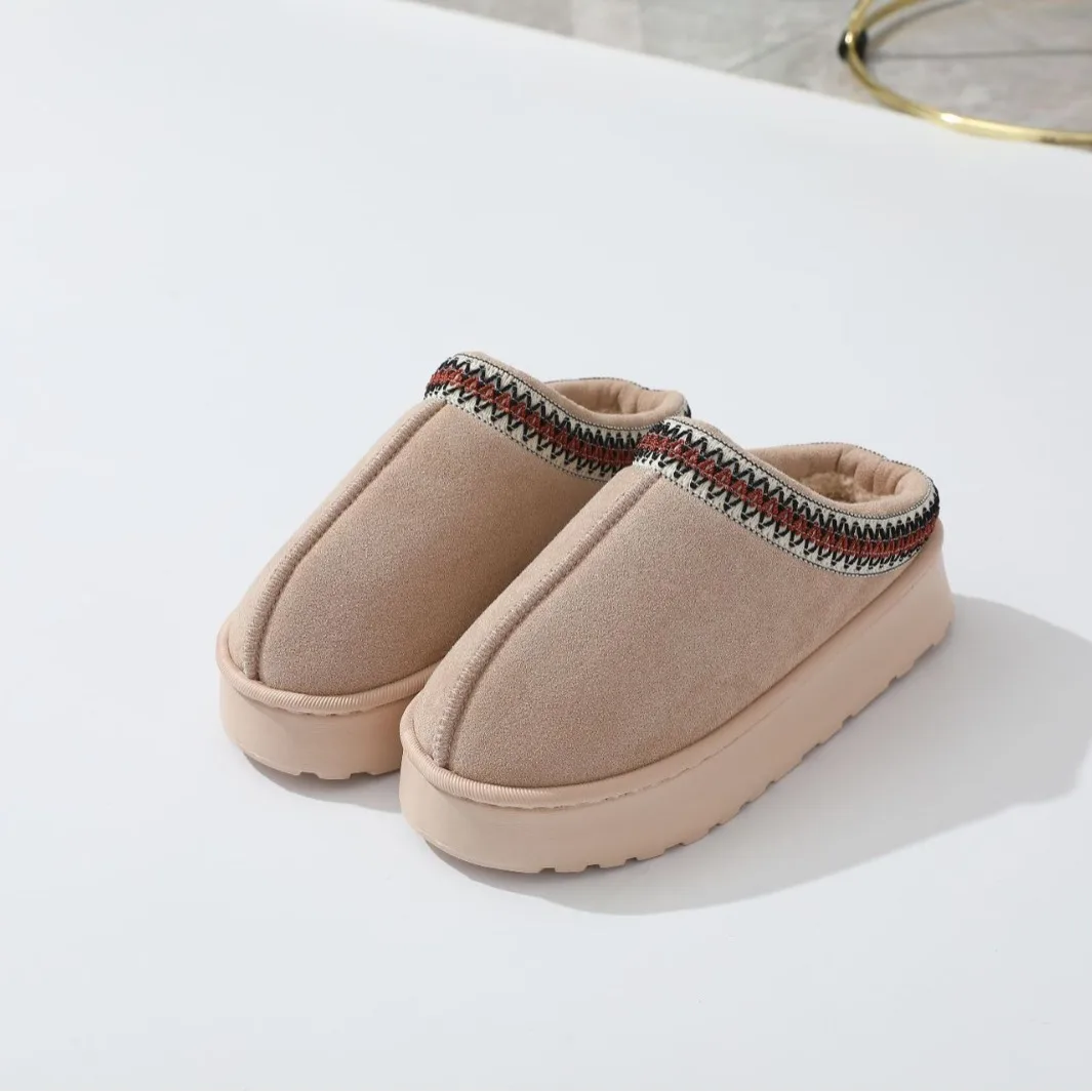 2025 Plattform Flauschige Hausschuhe Frauen/männer Haus Wohnungen Mode Plüsch Winter Schuhe Damen Hause Elegante Casual Schuhe Große größe – Detail 10