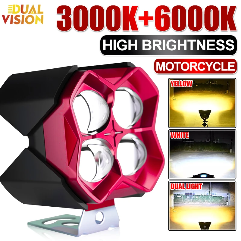 

1PC 4X4 Off LED Motorcycle Lights High Low Beam Bar 3 Modes Fog Driving Led Work Lights Super Bright Auto ATV Moto Lamps 12V 24V