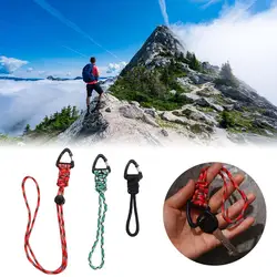 Parachute Cord Mosquetão Chaveiro Corda Guarda-chuva Corda Lanterna Mão Starp Nylon Lanyard Tecido Tecido Paracord Chaveiro Mochila