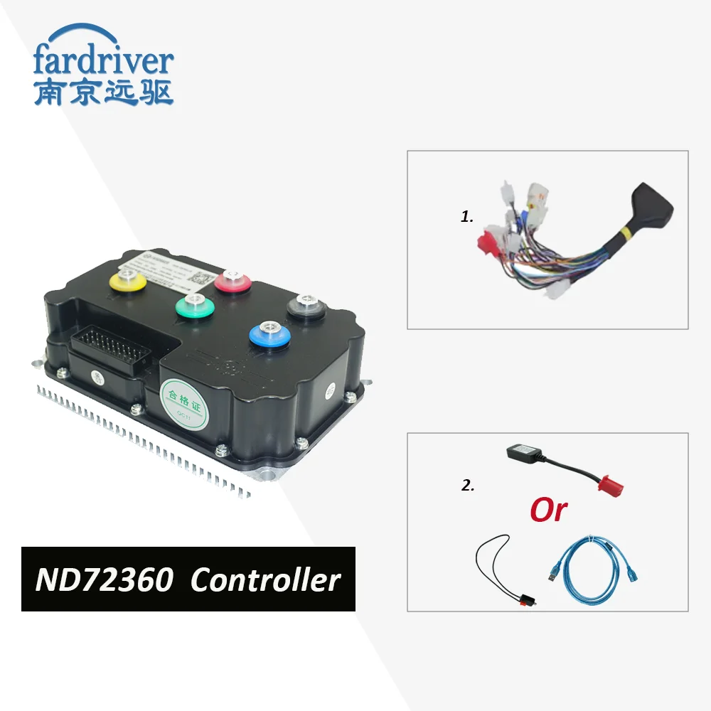 

Контроллер Fardriver SIAND72360 360A с радиатором Bluetooth для электрических мотоциклетных двигателей высокой мощности 3000-4000 Вт