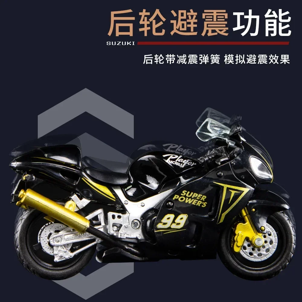 1:18 SUZUKI Hayabusa GSX1300 Magic Finger Alloy Motorcycle Model Vehicles Collectible Hobbies Motorcycle Boy Model Toys