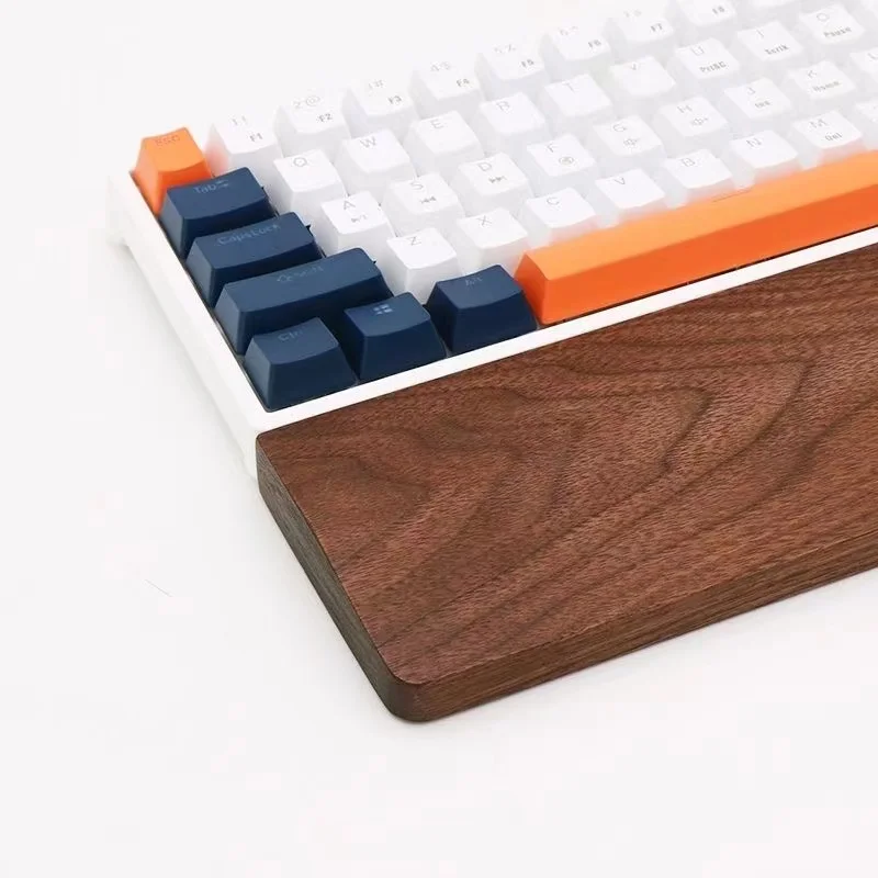 Reposamuñecas con teclado de madera de nogal, almohadilla ergonómica para escritorio de juegos, soporte para oficina, Protector de muñeca para PC,