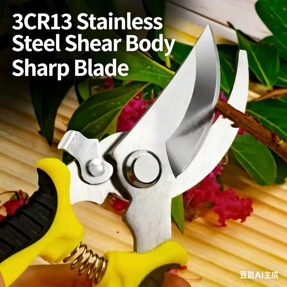 Stainless Steel Multifunctional Garden Scissors - Fruit Picker Pruning Shears for Orchard Bonsai Grafting