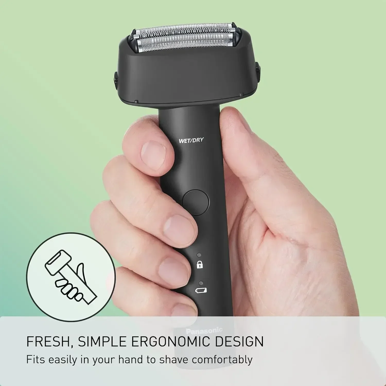 ماكينة حلاقة باناسونيك الكهربائية للرجال، ماكينة حلاقة ثلاثية الأبعاد رطبة وجافة مع نظام قطع 3 شفرات، ماكينة حلاقة قابلة للغسل لكامل الجسم، شحن من النوع C