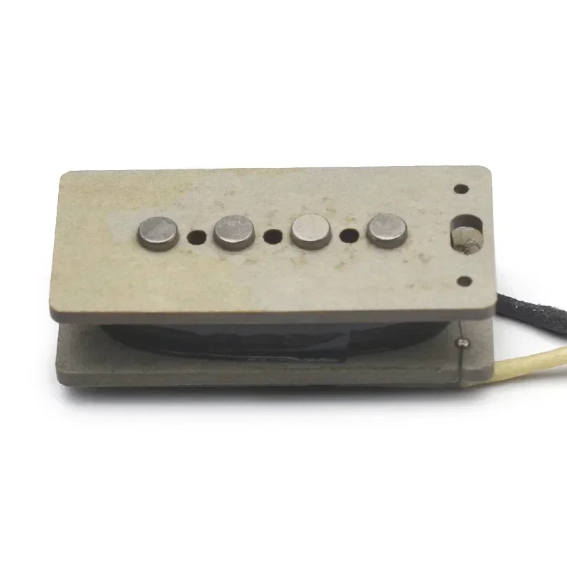 Alnico 5 Pickup 4 String Bass Pickup High Output-11.5K for P Bass With Grey Fiber Bobbin and Brown Enamelled Wire Black/White