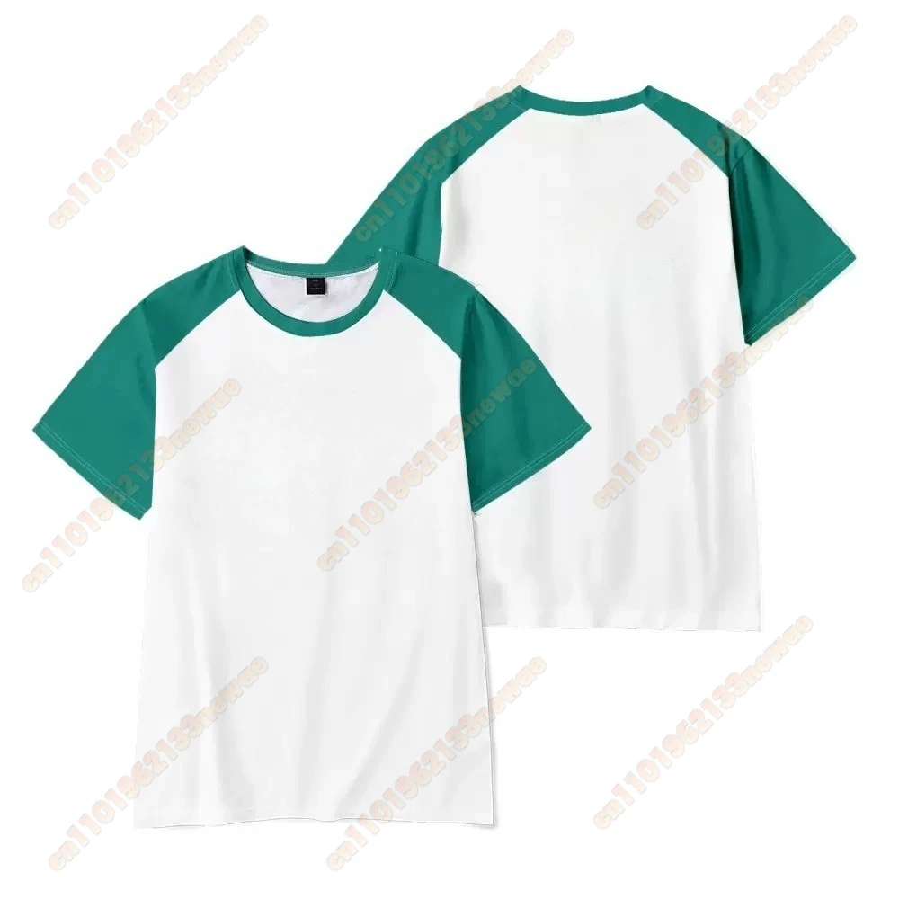 MINISO 2025 3PCS Cosplay Kostüm Grün Trainingsanzug Outfits Jacke T-shirt Hosen 001 456 230 Teenager Sweatshirt Erwachsene Kinder anzug