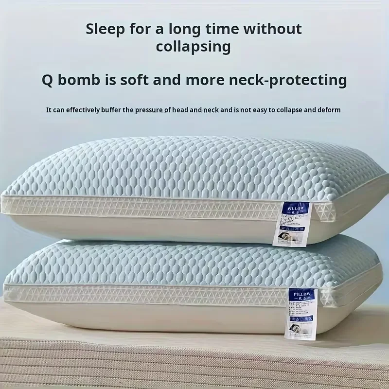 Summer cooling pillow 3D high elasticity anti collapse neck pillow, comfortable neck protection pillow core, single person high