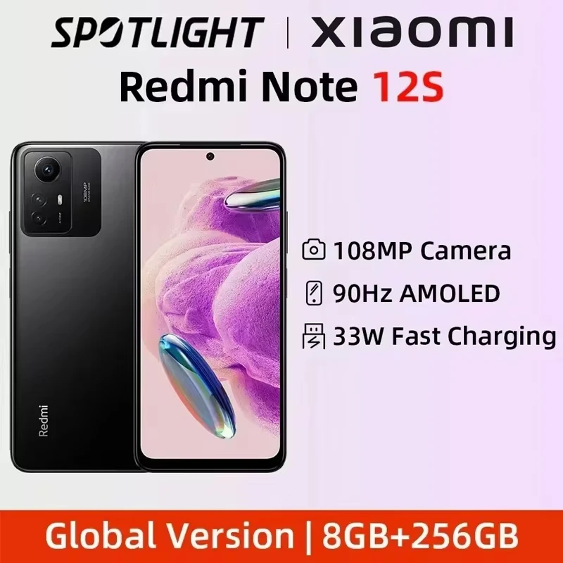 [World Premiere] Global Version Xiaomi Redmi Note 12S 108MP Camera 90Hz AMOLED DotDisplay Helio G96 33W Fast Charging