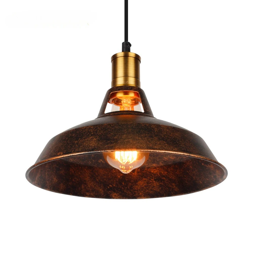 E27 Industrial Pendant Lights Retro rusty Chandeliers Iron E27 Lamps For Kitchen Bedroom Restaurant Hotel Home Hanging Light