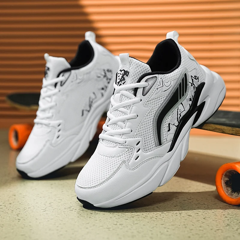 

Men's shoes 2025 new spring and autumn sports shoes, durable and lightweight running shoes, breathable for teenagers, middle sch