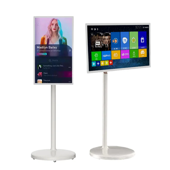 22/27/32 Inch Portable LED Backlit HD Smart TV Interactive Display 1080p Rotate Projection Android
