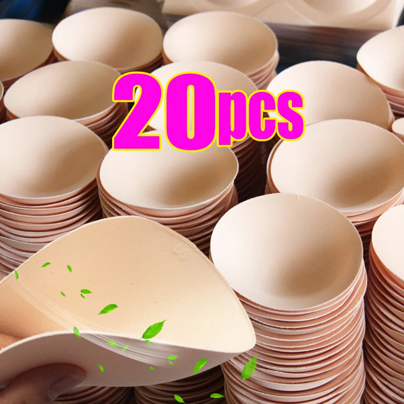 2/20pcs Soft Sponge Push Up Bra Pads for Women Invisible Inserts Removable Sports Breast Enhancers Chest Cup Pads Accessories