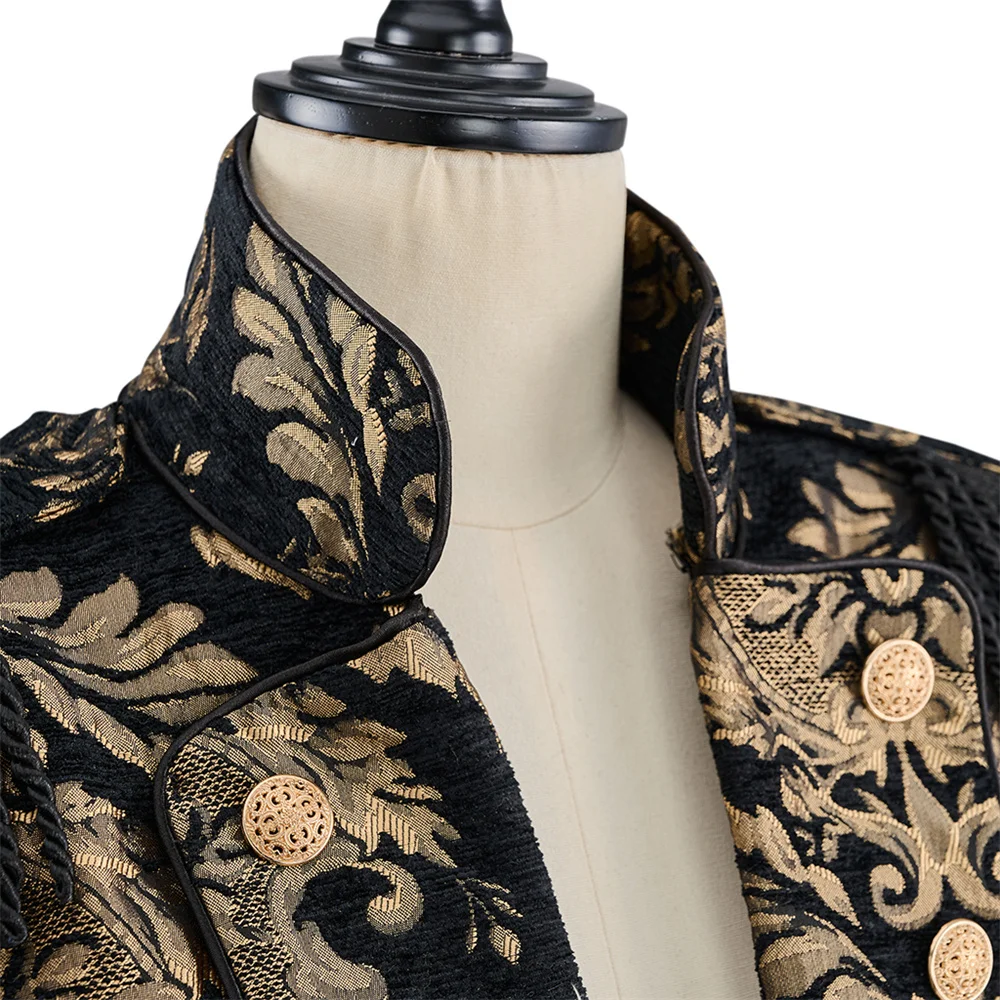 Tudor Elizabeth Period Damen-Jacke mit viktorianischer Königin, Renaissance-Pirat-Kolonial-Königsmantel
