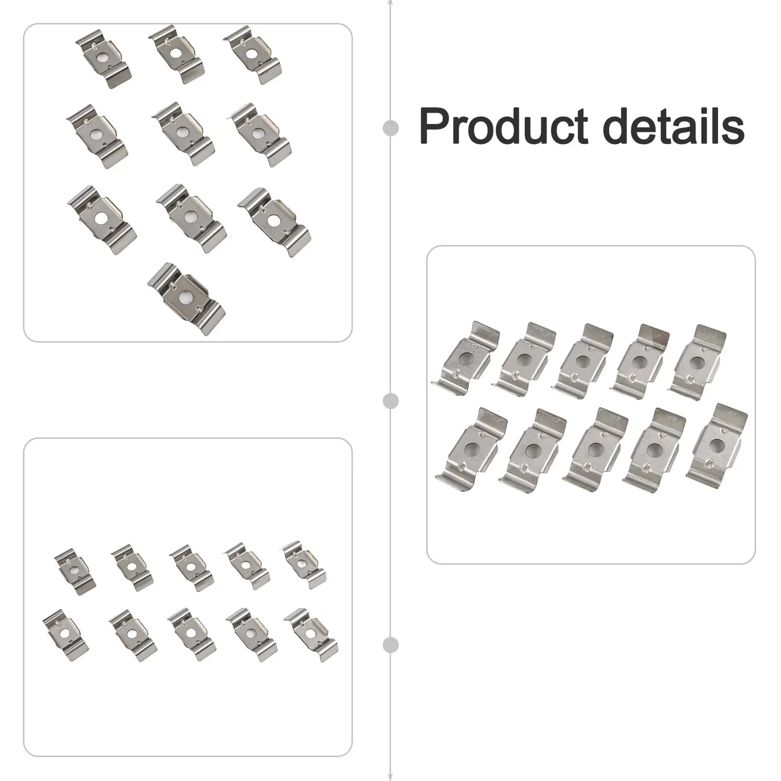 Fence Bracket Clamp for Double Pole Pads 10 Piece Set Designed for 28 to 32mm Metal and Wooden Post Applications