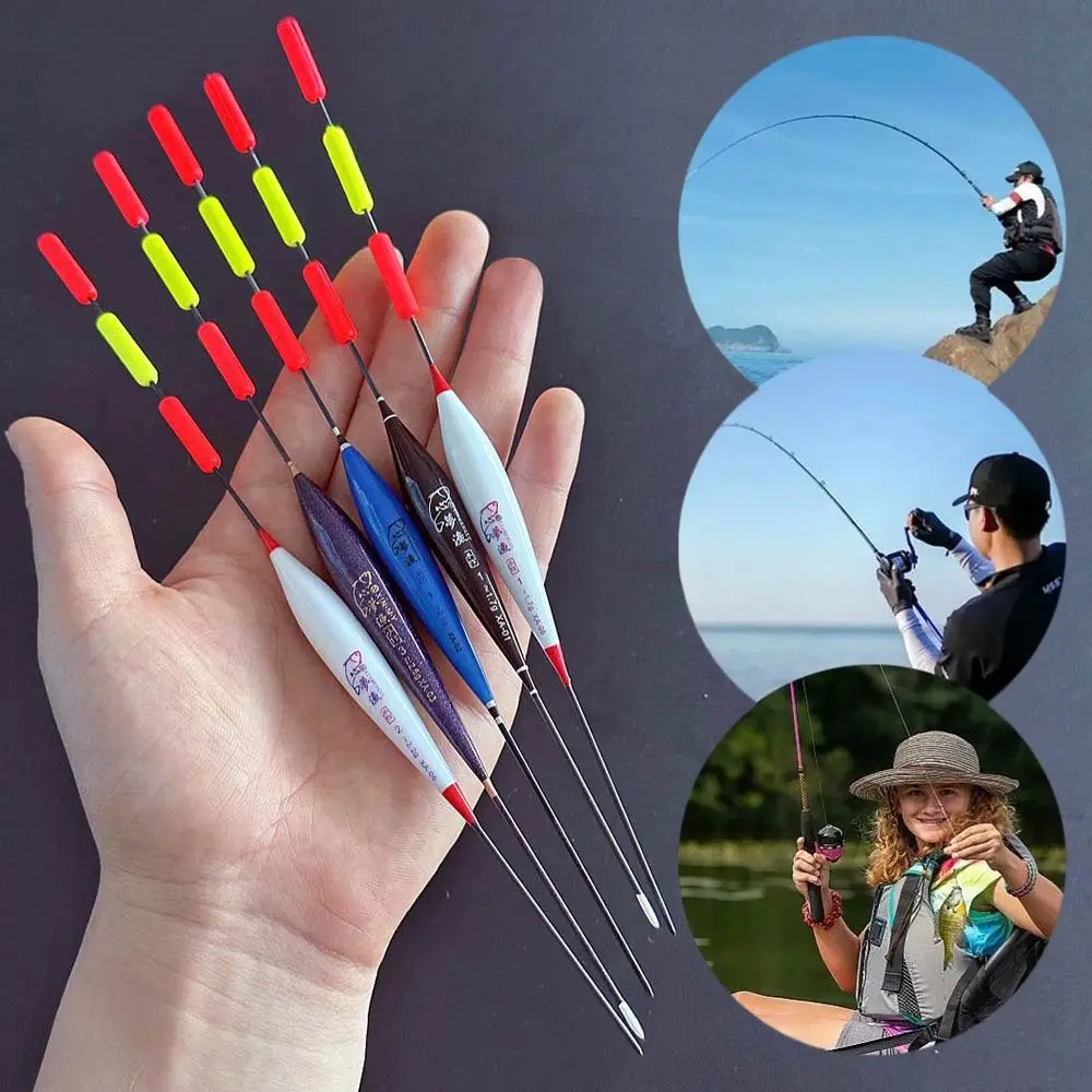 

Durable Three-mesh Fishing Float Eye-catching Indicator Light Float Highly Sensitive Thick Tail Bobbers Ice Fishing