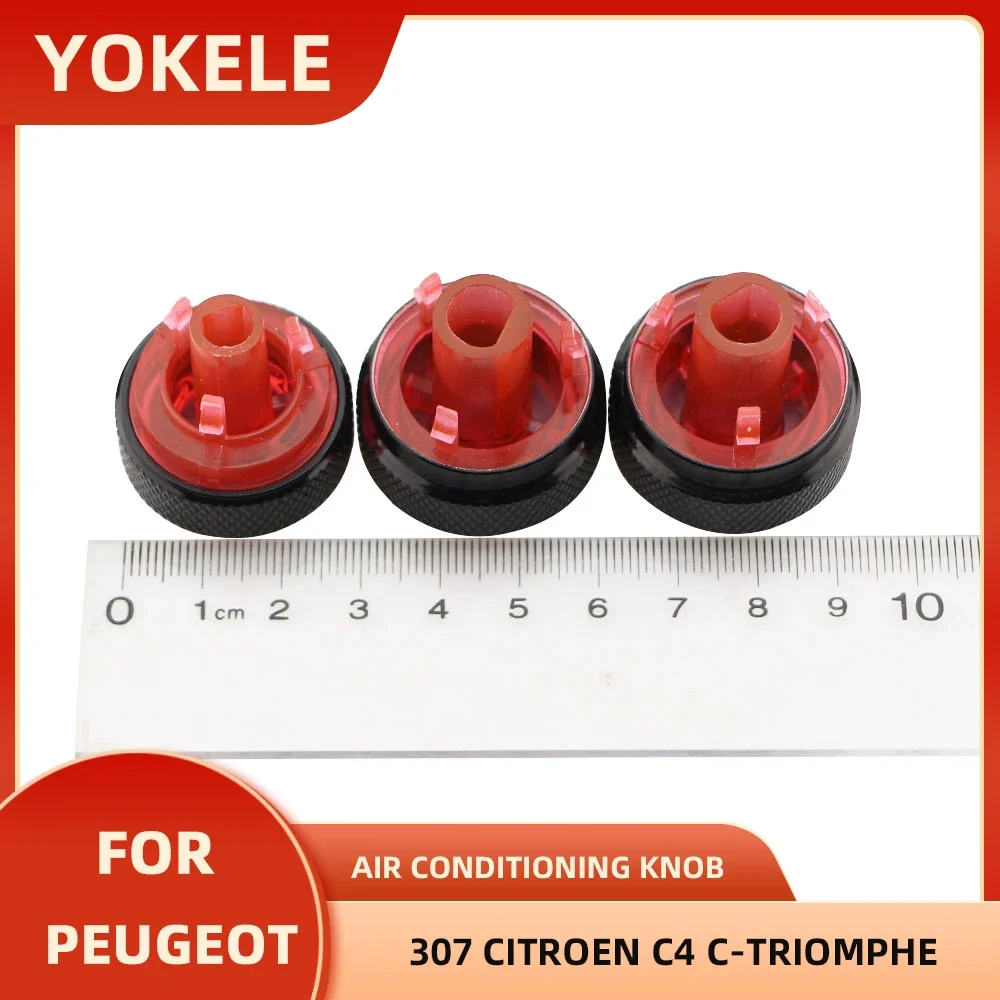 For Peugeot 307 CITROEN C4 C-TRIOMPHE Aluminum Alloy Car Air Conditioning Knob AC Heat Control Switch Button Knob Accessories