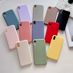 Candy Color Silicone Phone Case for IPhone 11 12 13 14 Pro XR XS Max Soft hockproof Cover for IPhone 6S 7 8 SE2 3 PLUS Capa