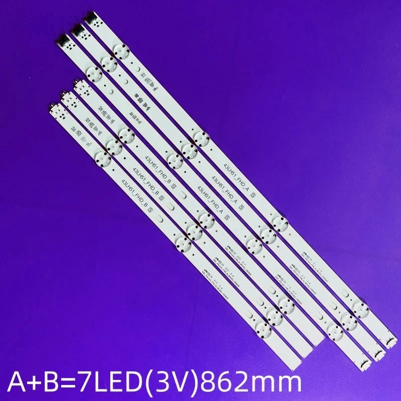 

LED Backlight Strips For LG 43LW541H 43LW560H 43LW641H LED Bars Band Rulers 43LH51_FHD_A S LGE_WICOP_FHD 43inch_FHD_B_REV02 Tape