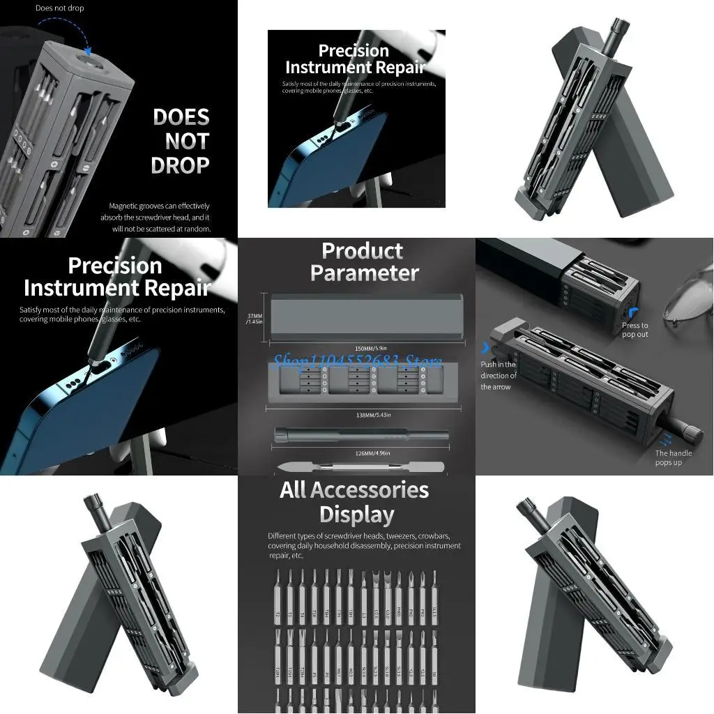 

Y6GD Набор инструментов для ремонта телефона с плотным хранилищем, включающий магнитную отвертку для легкой разборки электроники