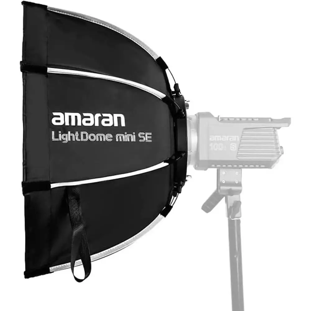 Imagem -05 - Luz de Vídeo Rgb Cob Aputure-amaran+light Dome Mini Se+suporte de Luz 2m Bowen Mount 24 K7500k Cct com Refletor Hyper e Controle de Aplicativo