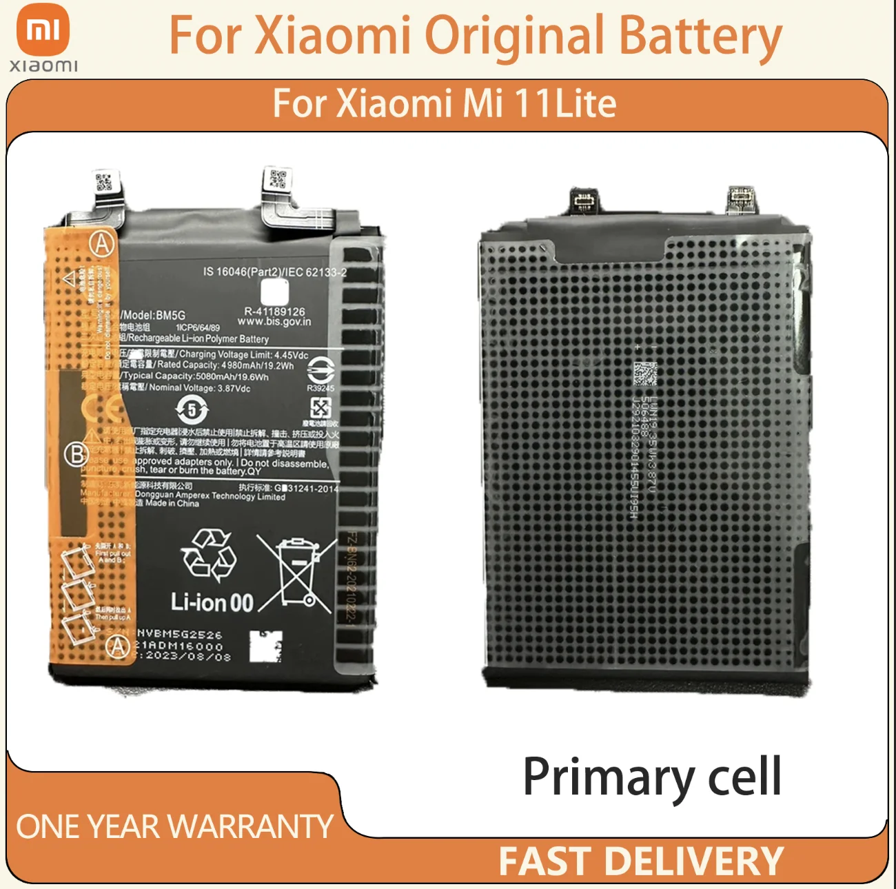 Original Battery for Xiaomi Mi 11 Lite mobile phone BP42 battery 4250mAh large capacity primary cell