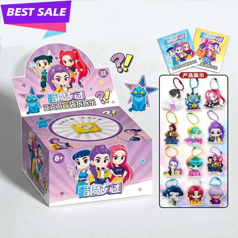 New Hot 32 pcs Hunter Themed Blind Bag Rumi Zoe Mira Anime Polyvinyl Chloride Collection Childrens Gift