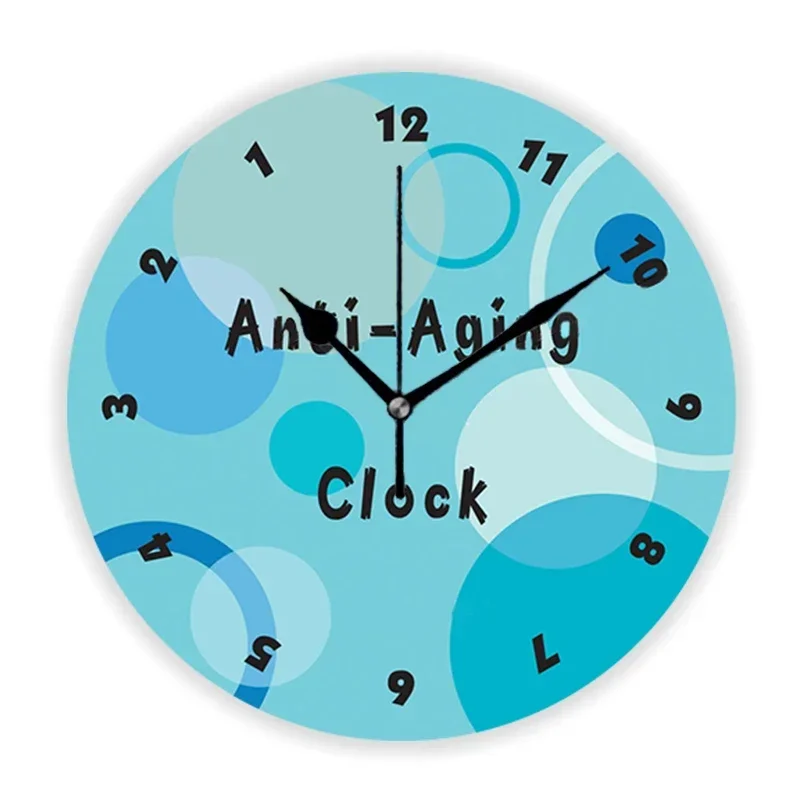 Geeky Counter Clockwise Backwards Round Wall Clock Funny Modern Anticlockwise Decorative Large Watch Living Room Home Decor