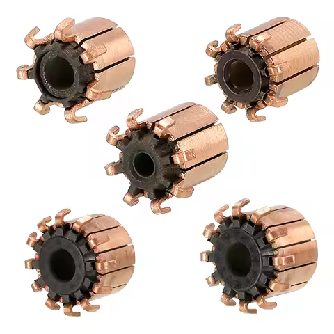 1Pcs Electric Motor Commutator 5x11.3 x12.6mm 7P 3.17x10.5x12.5/4x10.4x12mm 8P 7.96/8x19.2x16mm 12P Teeth Copper for Power Tools