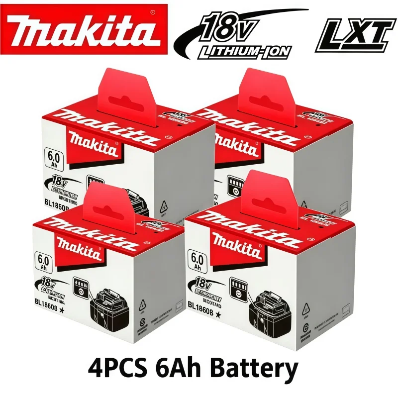 100% Genuine Makita 18V 6.0Ah Battery, Makita DTW700 DHW180 DGH181 DTD173 DDF487 DTW285 TW004G Power Tools Battery to