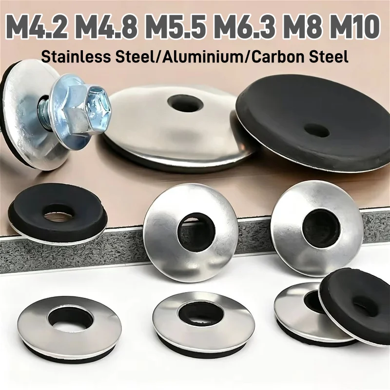 Stainless Steel/Aluminium/Carbon Steel M4.2 M4.8~M10 EPDM Composite Waterproof Anti-Loose Gasket Drill Tail Screw Dovetail Wire