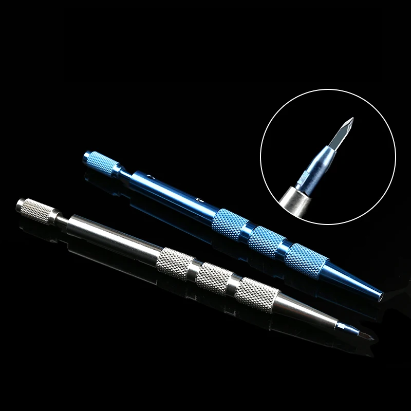0.8mm-1.5mm Hair Transplant Sapphire Blade, Eyebrows Beard Hair Transplant Implanter Pen, Planting Hair Tool
