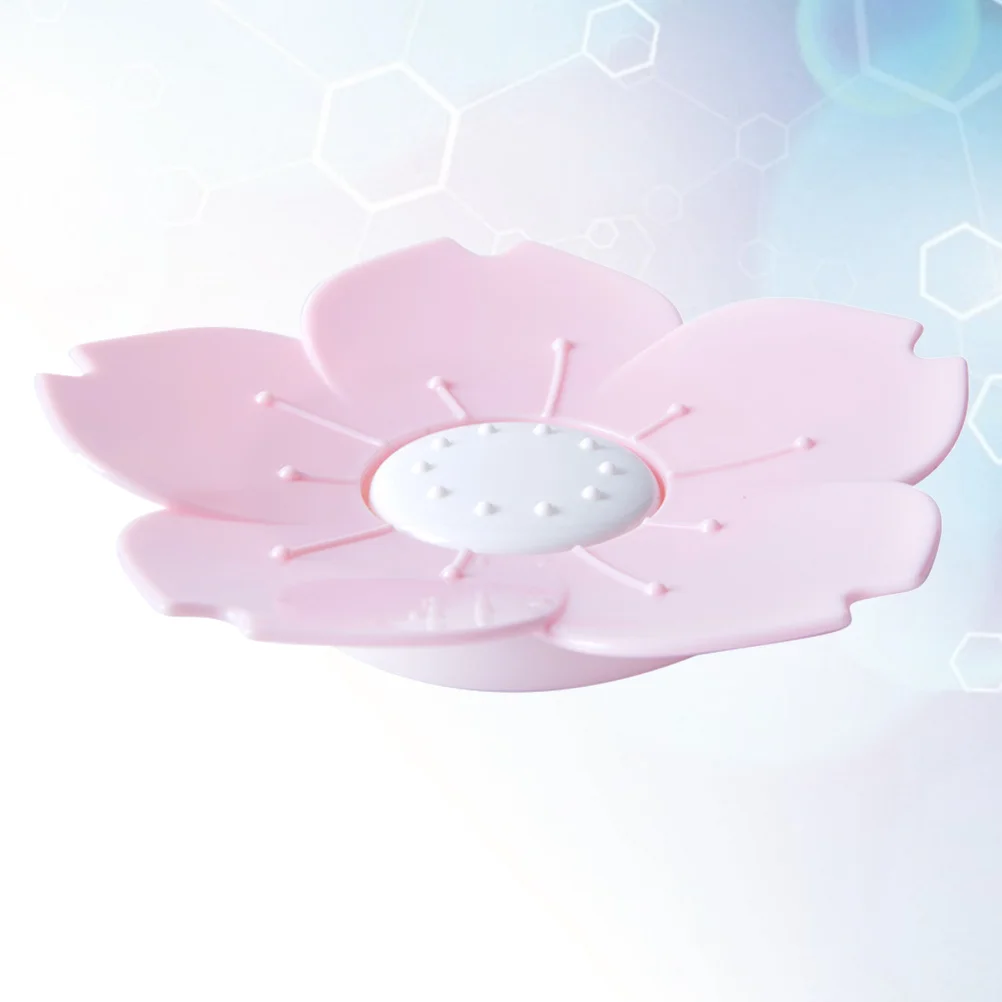 

Creative Pink Draining Cherry Blossom Soap Dish Soap Box Plate Flower Cherry Blossom Soap Plastic Box Holder