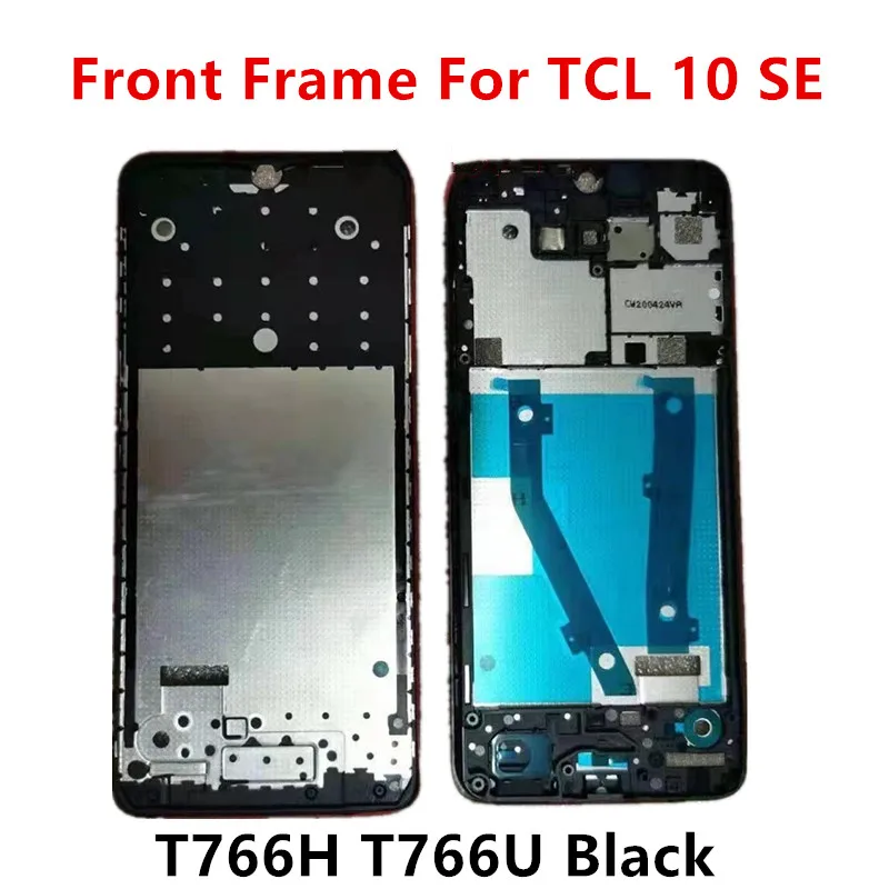 Housing For TCL 10 SE T766H T766U Back Battery Cover Front Middle Frame Plate Repair Replace Bezel Door Phone Rear Case