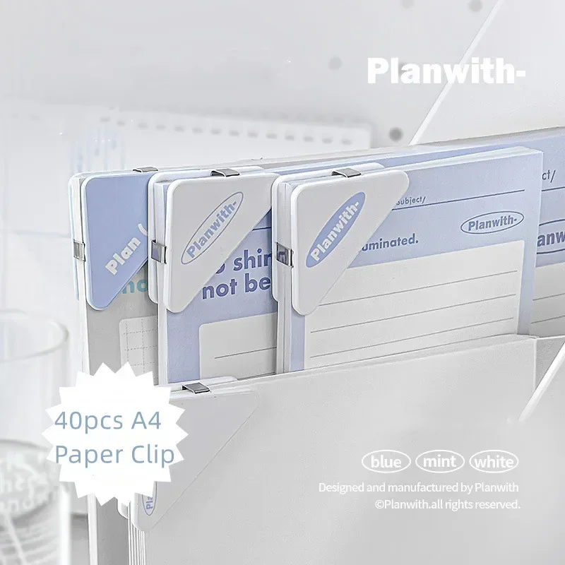 Triangle Clip Ins Simplicity Korean Paper Clips Solid Color File Book Binding Folder Lovely Stationery Student Supplies