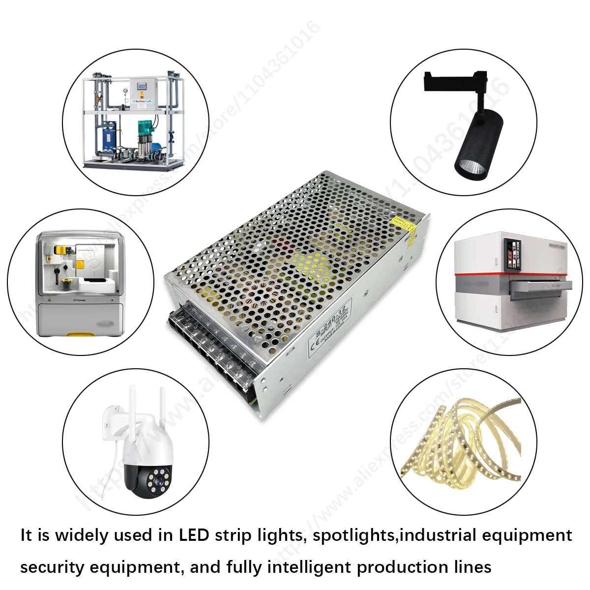 Transformateur de Source d'alimentation à découpage 12V 120W 240W, AC 220V à DC 12V LED SMPS, 12 V Volt pour bande LED CCTV