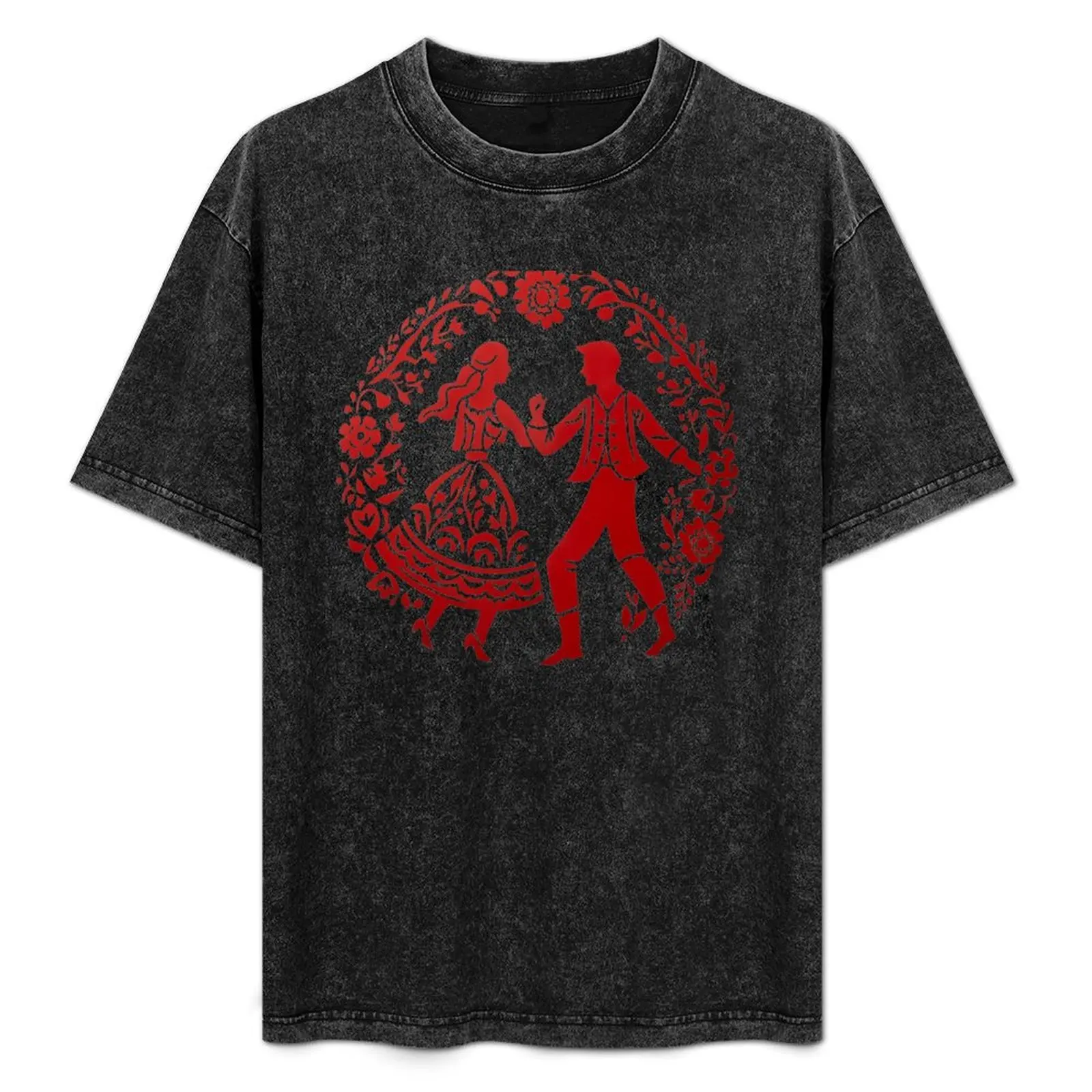 

Slavic Folk Dancing Cutouts T-Shirt Work Duty Casual T-Shirt