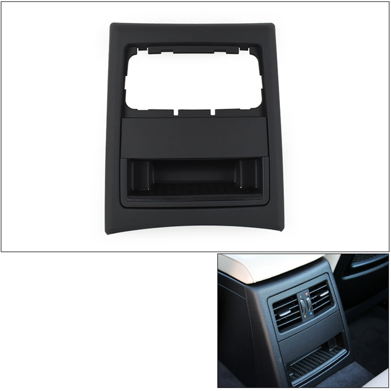 

Armrest Rear Center Fresh Air Conditioning Outlet Vent Outer Frame Cover Trim For BMW 3 Series E90 E91 2005-2012 Base Version