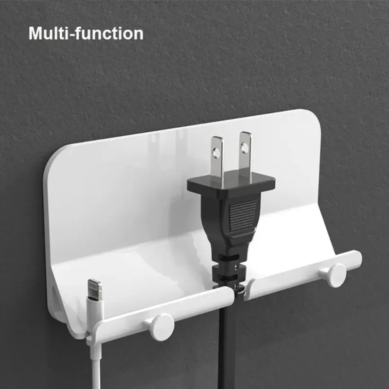 Wall Mount Holder Charger Hook Hanging Stand Bracket Dock for Smartphone Mobile Phone Tablet Holder Pasted on Wall