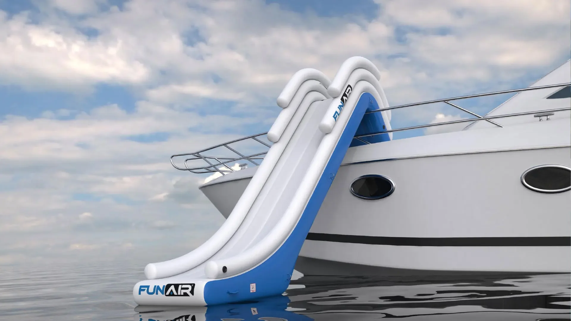 Custom High Quality summer season inflatable yacht slide Inflatable Water Dock Slide For Boat