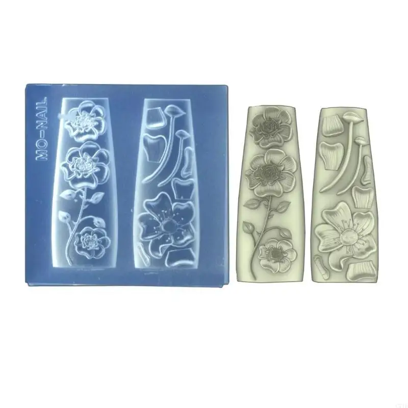 3D Carving Mould Acrylic UV Gel Art Silicone Mould Diy Women Art Tool