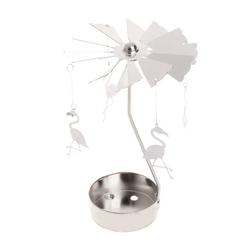 Rotating Tea Light Candle Holder Carousel Spinning Tealight Stand Candleholders for Romantic Wedding Party Home DropShipping
