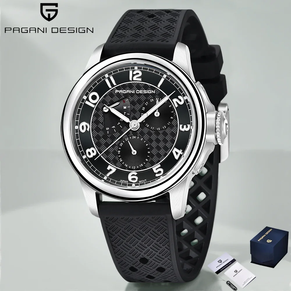 

Original PAGANI DESIGN 1780 Fashion Casual Sports Watch Men Military Watch Stainless Steel Waterproof Quartz Watch Reloj Hombre