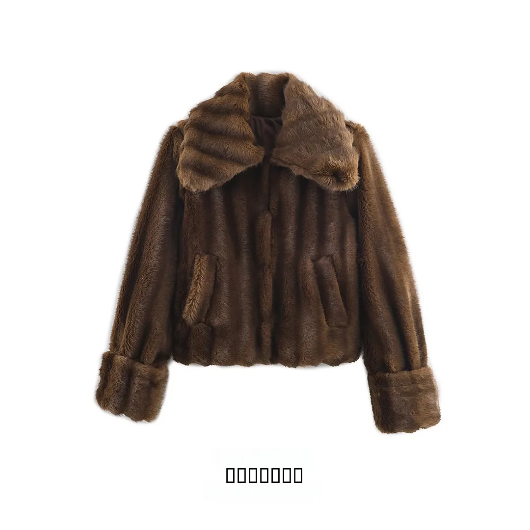 

KASLEAD New Faionable ort Jaet Women's Synthetic Fur Effect Outerwear Sli Quilted Coat for Ladies Autumn Season