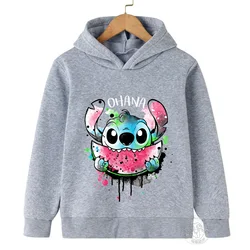 Disney Stitch Dziecięcy sweter w modzie ulicznej Chłopcy Dziewczęta Topy Dziecięcy sweter sportowy Bluza sportowa na świeżym powietrzu