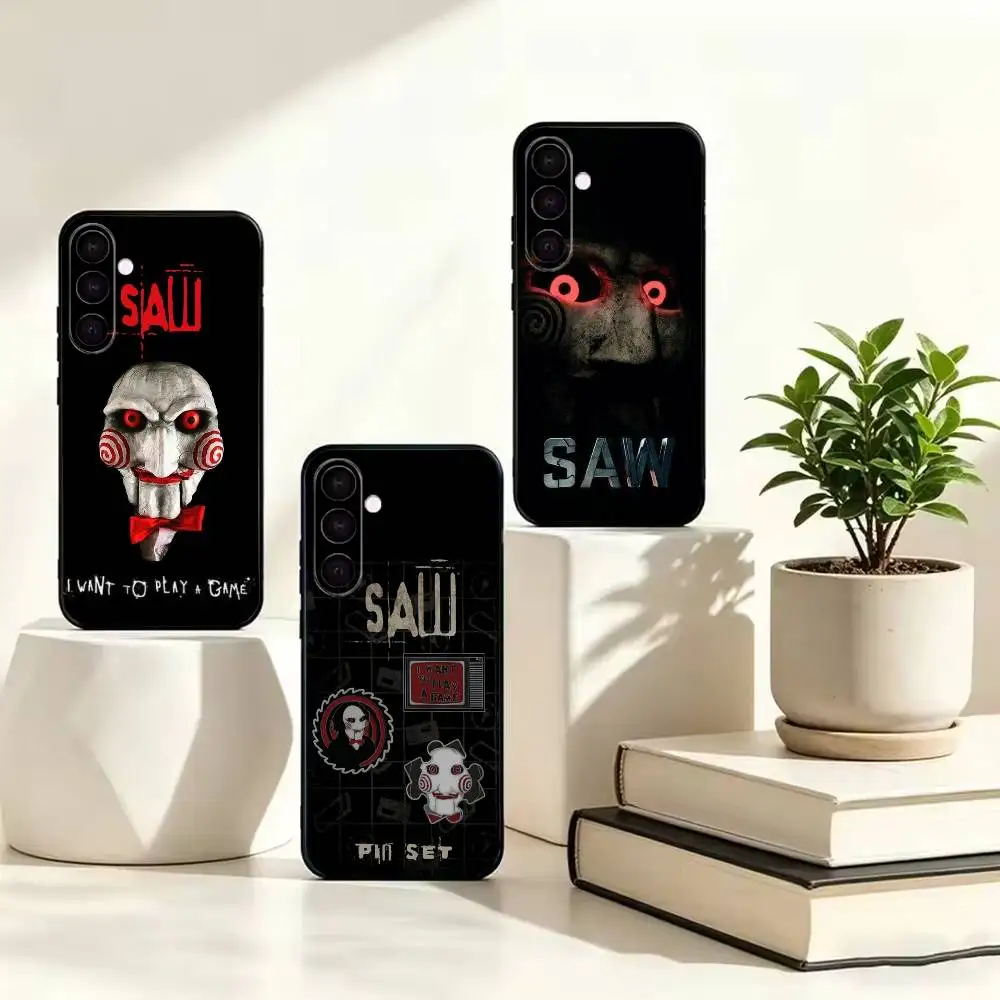 thriller S-Saw J-Jigsaw  Black Soft Silicone Phone Case For Samsung Galaxy A73 A72 A71 A70 A53 A52 A51
