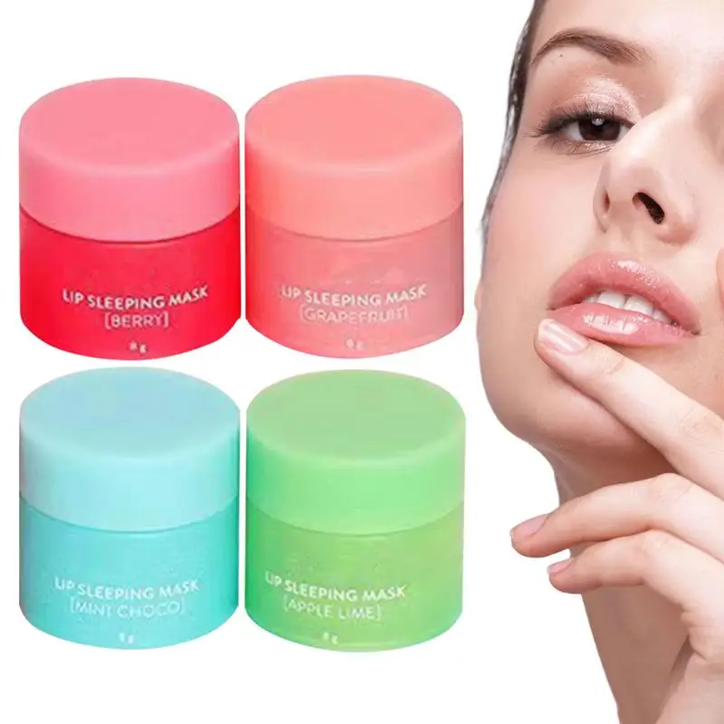 4pcs Lip Sleep Mask Moisturizing Lip Mask Night Sleeping Lips Care Maintenance Fades Lip Lines Relieves Lipitis Lip Care