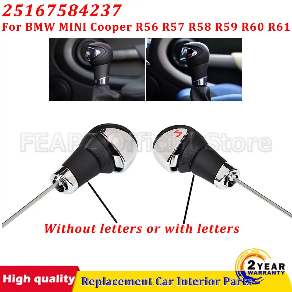 

For MINI Cooper R56 R57 R58 R59 R60 R61 25167584237 New Automatic Gearbox Shifter Lever Rod Head Gear Shift Knob
