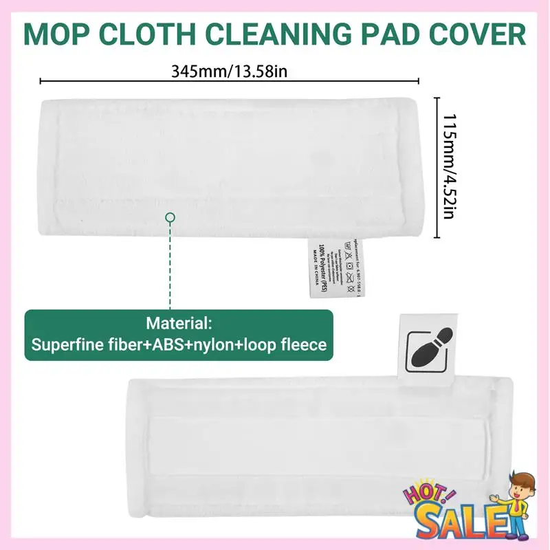 A88X 4Pcs For Karcher Easyfix Steam Mop Cloth Cleaning Pad Cloth Cover For Karcher Easyfix SC2 SC3 SC4 SC5 Steam Mop Cleaner