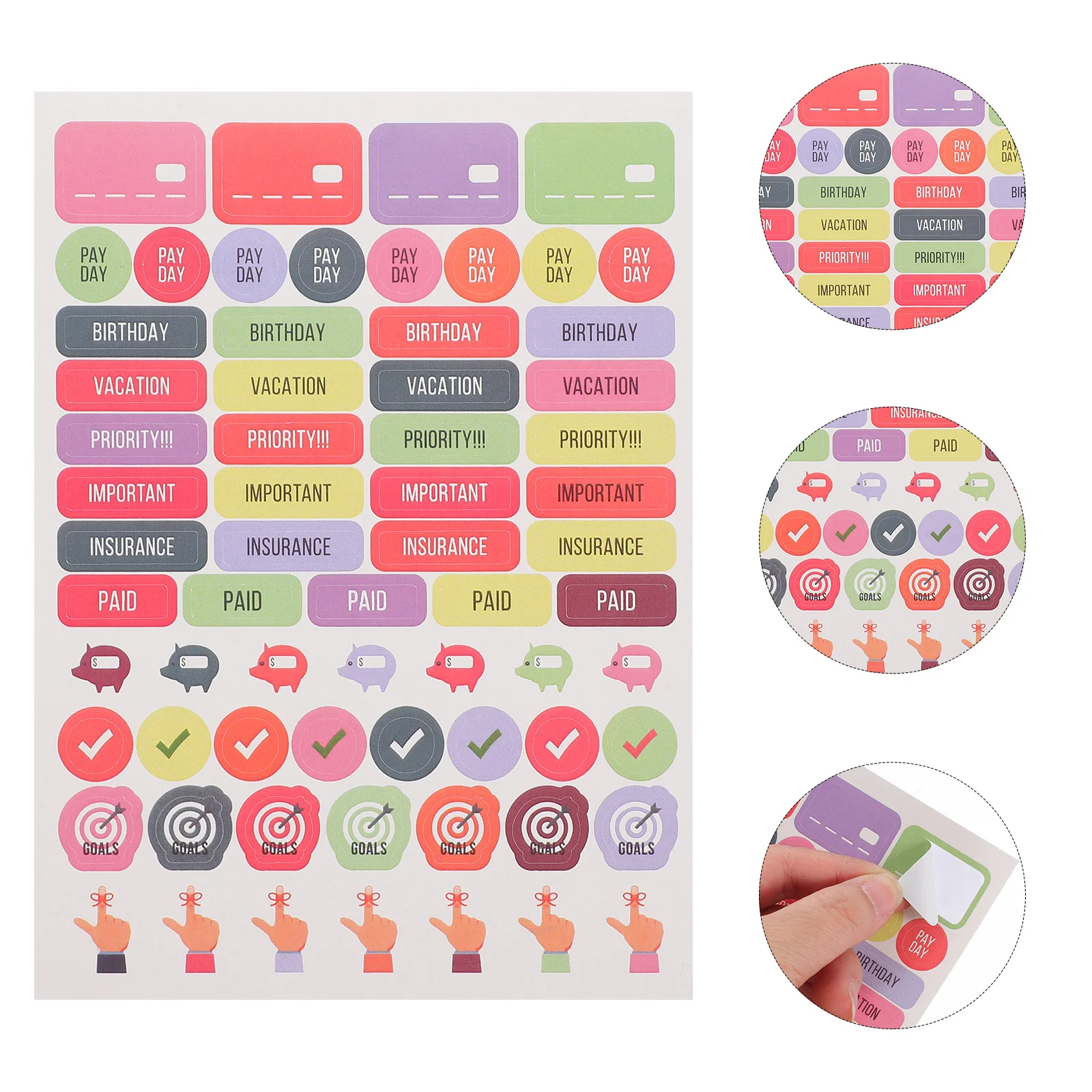 

660pcs 10 Sheets Planner Stickers Self-Adhesive Label Sticker Set For Diary Scrapbook Notebook Diy Crafts Scrapbooking Supplies
