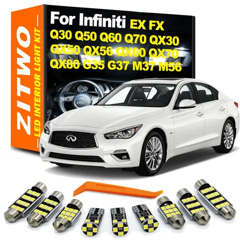 ZITWO LED 인테리어 조명 키트 인피니티 Q30 Q50 Q60 Q70 QX30 QX50 QX56 QX60 QX70 QX80 FX35 FX37 EX35 EX37 G35 G37 M35 M37 M56